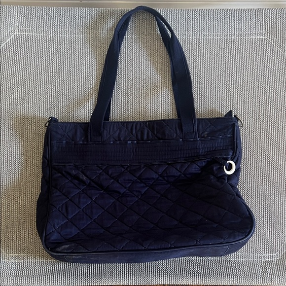 Good🎉condition TRAVELON Elegant Navy Quilted Laptop Bag 17 x 12 x 4.5 inches - Picture 1 of 9